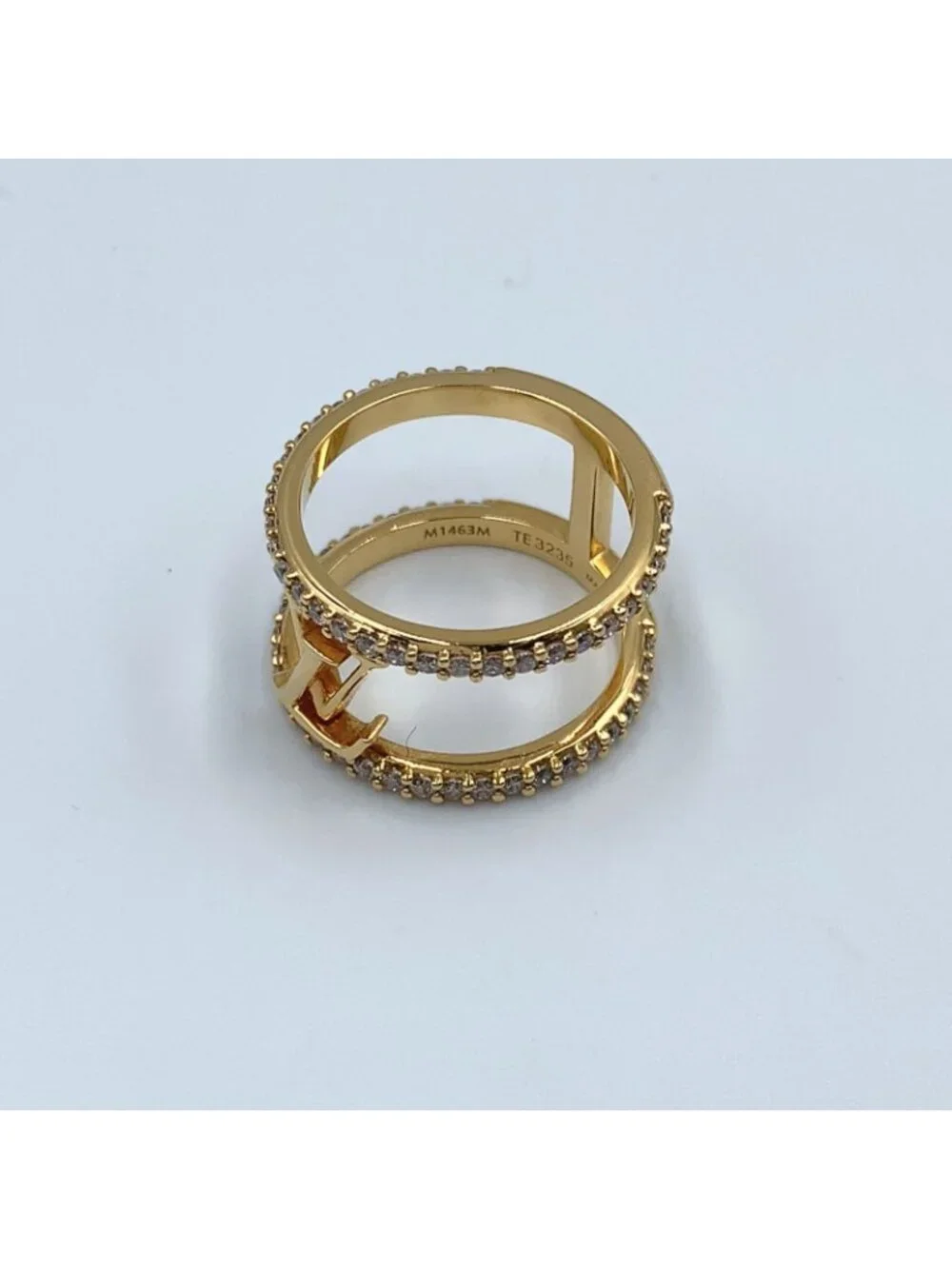 Louis Vuitton LV Iconic Strass Rhinestone Clear Gold Ring